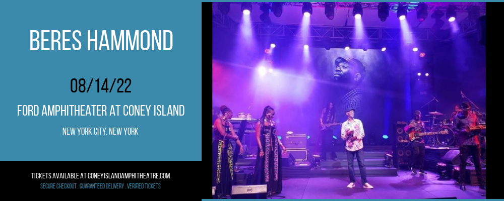 Beres Hammond at Ford Amphitheater at Coney Island tickets Beres Hammond at Ford Amphitheater at Coney Island